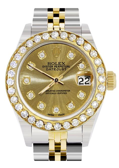 ladies rolex watches with diamond bezel|rolex diamond bezel 26mm.